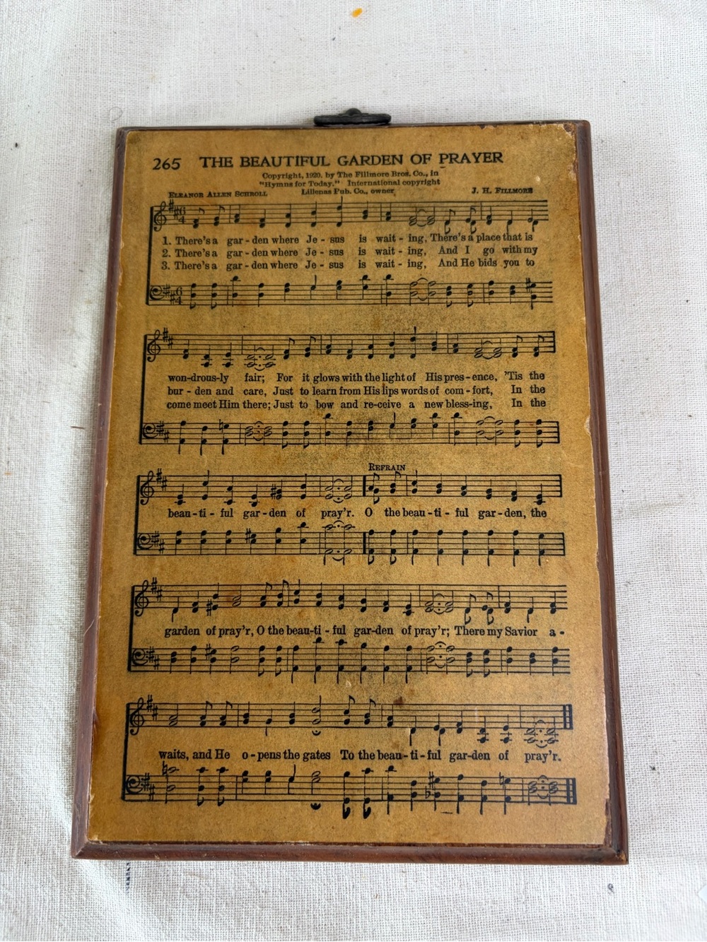 Vintage Sheet Music Wall Art - Brown & Cream Framed Print